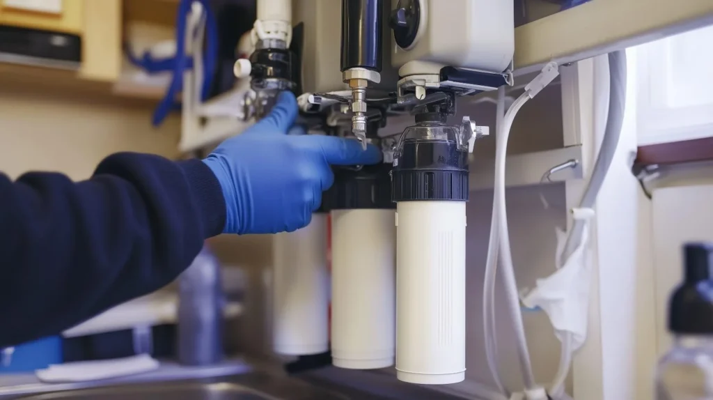How often to change RO filters during routine maintenance of an under-sink reverse osmosis water filtration system